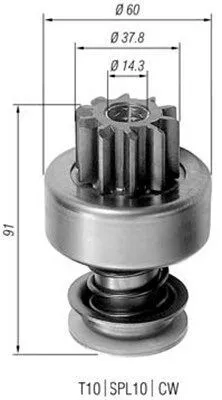 Produktbild von MAGNETI MARELLI 940113020153 Anlasser-Ritzel AMB0153