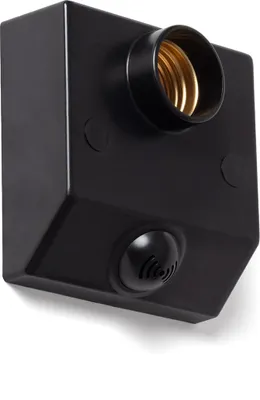 Produktbild von Dämmerungssensor für an die Wand für Glühbirnen E27 Schwarz