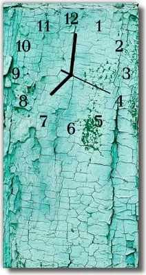 Produktbild von Tulup Glasuhr Wanduhr Küchenuhr Echt-Glas 30x60 Rinde Grün