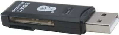 Produktbild von System-S USB A Adapter Stick für SD micro SD Kartenlesegerät Karten Leser Card Reader in Schwarz