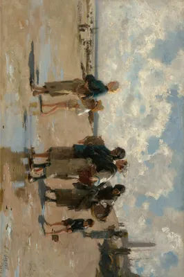 Produktbild von John Singer Sargent Kunstdruck Bild - Austernfischen In Cancale, 1878 (120 x 180 cm)