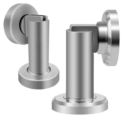 Magnetischer Türstopper, Edelstahl, gebürstet, 2 Stück