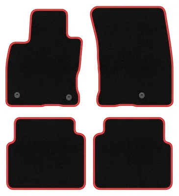 Immagine prodotto di Tappetini in moquette per Ford Kuga MK3 2019- (SUV) – set 4 pezzi, nero/rosso, su misura – Wielganizator CARLUX