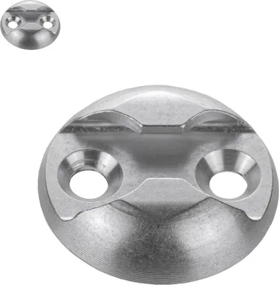 Produktbild von Airline Zurrpunkt Fitting Airlineschiene Einzel Halter Anker Platte runde Form 2 Stück