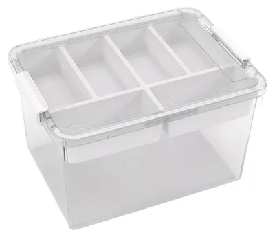Produktbild von Transparente Aufbewahrungsboxen mit Deckel und Herausnehmbarer Schale
