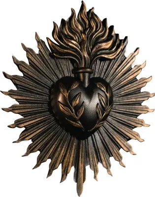 Produktbild von Wandschild mit heiligem Herzen, gotisch, Heimdekoration, Gebetsständer, makelloses Herz Mariens, fügen Sie Ihrem Raum Liebe und Kunst hinzu, Metallschild, Urlaubsgeschenk, Wandkunst