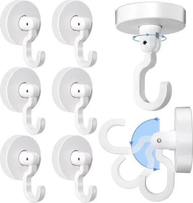 Immagine prodotto di Ganci da parete autoadesivi per bagno e cucina - ruotabili a 360° - impermeabili - autoadesivi - fino a 5 kg