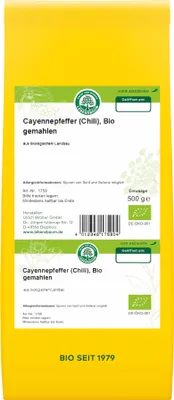 Produktbild von Cayennepfeffer (Chili) gemahlen 500g - Einzelgewürz von Lebensbaum