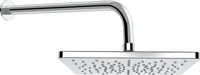 Produktbild von Duschkopf Regendusche 25 x 25 cm | Regenduschkopf Edelstahl Regendusche Brausekopf Chrom | Überkopfbrause Chromlux
