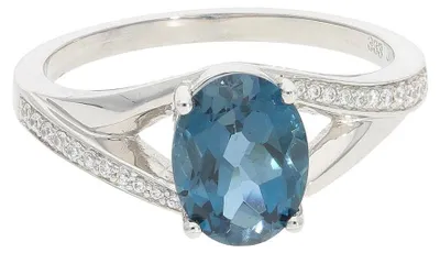 Produktbild von JuwelmaLux Ring 333 Weißgold mit London Blue Topas JL10-07-2510 56