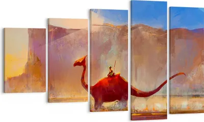 Produktbild von Bild auf Leinwand - Leinwandbild - Fantasie Märchen - 100x60cm - Wand Bild - Wanddeko - Wandbilder - Leinwanddruck - Bilder - Kunstdruck - Wanddekoration - Leinwand bilder - Wandkunst - EG100x60-3932