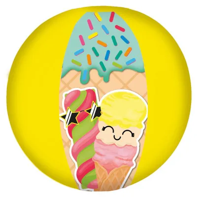 Produktbild von Happy People 77452 - Happy Summer Strandball Wasserball (ca. 29 cm) Ball Kinder Garten Spielball