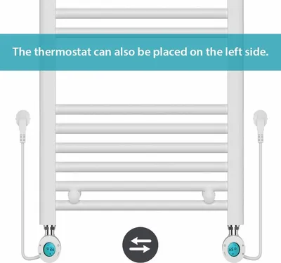 Image de Radiateur sèche-serviettes - blanc - 500 Watt, 120 x 50 cm