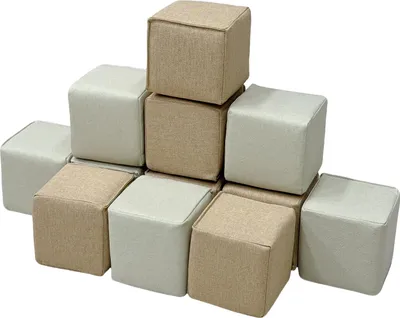 Immagine prodotto di Sunny Dely Blocchi in Schiuma per Bambini, Beige | Soft Play, 12 Blocchi Morbidi in Schiuma, Percorso Ostacoli Psicomotricità, Schiuma EPE | A partire dai 6 mesi