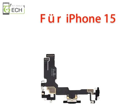Produktbild von Ladebuchse für iPhone 15 Anschluss Connector Flex USB Schwarz