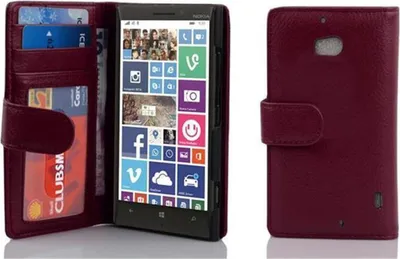 Produktbild von Cadorabo Hülle für Nokia Lumia 929 / 930 in Lila Backcover Handy Schutz Hülle Book Case Booklet Kartenfächer