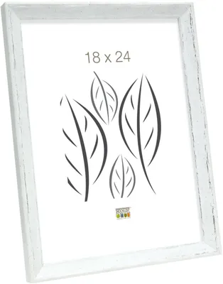 Zdjęcie produktu dla S46DF1 Ramka na zdjęcia w kolorze białym ze srebrną krawędzią 18x24 cm