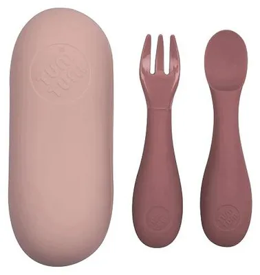 Zdjęcie produktu dla Sztućce dla dzieci silikon łyżka widelec 6M+ ergonomiczne