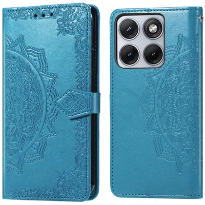 Productafbeelding van imoshion Mandala Bookcase voor de Motorola Edge 70 Fusion - Turquoise
