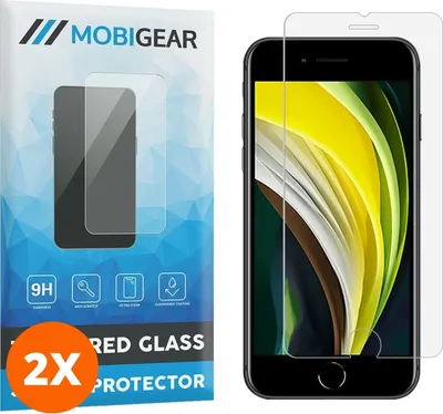 Produktbild von Mobigear iPhone SE (2022) Panzerglas Gehärtetes Glas Displayschutz - Hüllenfreundlich (2er Pack)