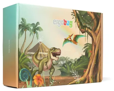 Produktbild von ergobag Klettie Schulranzen-Zubehör Fan Box Dinosaurier mehrfarbig