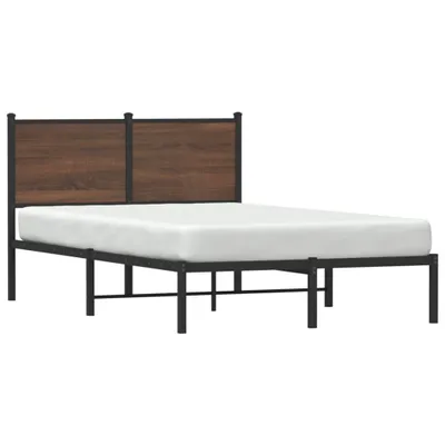 Immagine prodotto di vidaXL Letto in metallo senza materasso effetto rovere marrone 120x190 cm