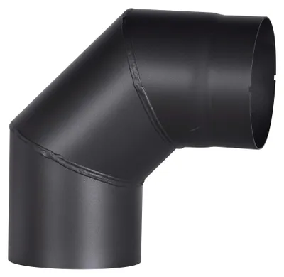 Produktbild von Ofenrohrbogen aus 2 mm starken Stahl (Rauchrohr) in 160 mm Durchmesser, für Kami