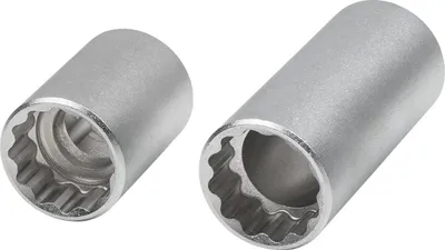 Produktbild von KS Tools 911.1295, Steckschlüssel-Satz, 1/2", 2 Kopf/Köpfe, Chrom-Vanadium-Stahl, DIN 3120, ISO 1174, 110 g