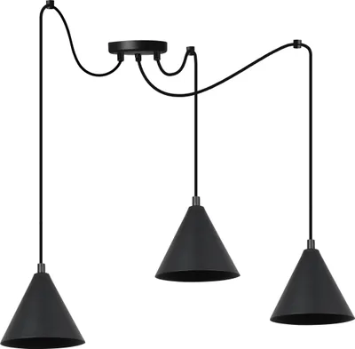 Obrázek produktu pro Závěsná lampa Spider Soho černá 3 světla 14cm E14
