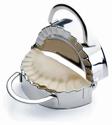 Dumplingform aus Edelstahl, Ø 12 cm, 12 Mulden