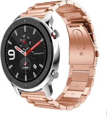 Produktbild von Strap-it Xiaomi Amazfit GTR Gliederarmband (Roségold)