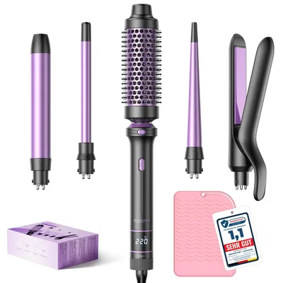 Produktbild von BESTOPE PRO Lockenstab, 5 in 1 Lockenstäbe Set mit Glätteisen, Thermobürste, 3 K