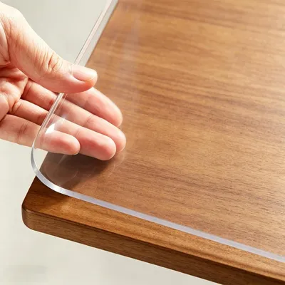 Image de Protection transparente pour tables, fabriquée en PVC de 0,3 cm d'épaisseur