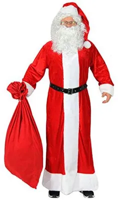 Produktbild von Weihnachtsmann Kostüm Herren Mantel Größe M-L rot Foxxeo Weihnachtskostüm