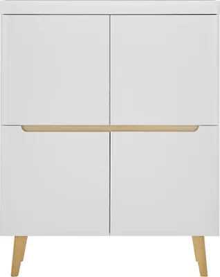 Produktbild von Highboard in Weiß Matt mit Eiche STOCKTON-61