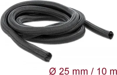 Produktbild von Delock Geflechtschlauch selbstschließend 10 m x 25 mm schwarz