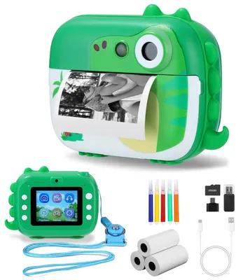 Image de Appareil photo pour enfants sur le thème des dinosaures - Caméra numérique avec vidéo 1080P HD