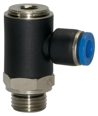 Produktbild von Riegler L-Steckverschraubung »Blaue Serie«, drehbar, G 1/8 a., L=21,5mm