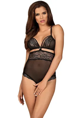 Zdjęcie produktu dla Body z otwartym kroczem - czarny S/M