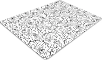 Produktbild von Stuhlunterlage Bürostuhlunterlage 120 cm x 90 cm Bodenmatte Bürostuhlunterlage - Gezogene Blume