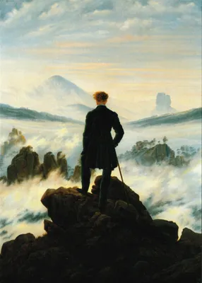 Produktbild von Kunstkarte Caspar David Friedrich "Wanderer über dem Nebelmeer"