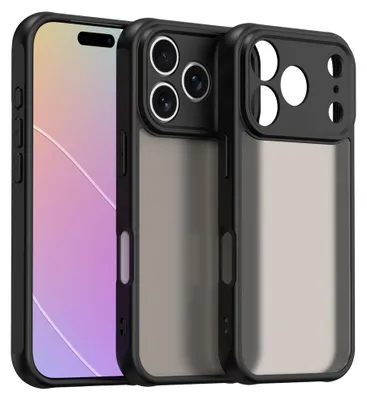 Produktbild von iPhone 18 Pro / 17 Pro Hülle - Coverup Mattes Transparentes Back Cover mit Kameraschutz - Schwarz