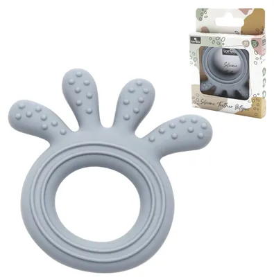 Image de Lorelli Silicone Teether OCTOPUS Anneau de dentition en silicone pour bébés à partir de 0 mois Sans BPA Stérilisable Passe au lave-vaisselle Aide à la dentition