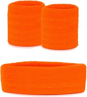 Produktbild von Damen 80er Outfit Set, Schweißbänder, Legwarmers, Trashpop Rosa, für Retro Party