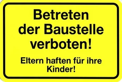 Produktbild von Warnschild - Betreten der Baustelle verboten - 308511 - Gr. 30x20cm
