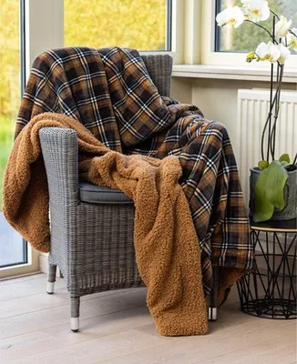 Produktbild von Unyqoos® Plaid Barcelona – extra warme Kuscheldecke, doppelseitig (Fleece/Teddy), 150x200 cm, 100% Polyester, 460 g/m²