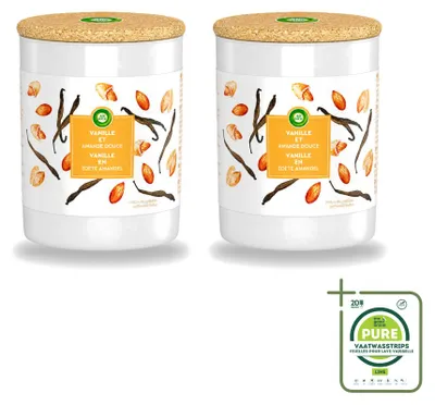 Produktbild von 2 x Air Wick Geurkerze Vanille & Süße Mandel - Großpackung - 2 Stücke