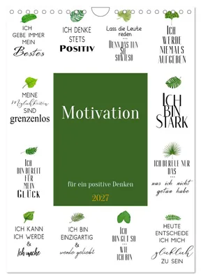 Produktbild von Motivation (Wandkalender 2027 DIN A4 hoch), CALVENDO Monatskalender