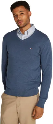 Produktbild von Tommy Hilfiger 8720637418963, Erwachsener, Männlich, Pullover, Blau, Langärmlig, Aegean Sea Heather