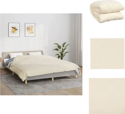 Zdjęcie produktu dla vidaXL Koc obciążeniowy jasnokremowy 200x220 cm 9 kg tkanina - Koce